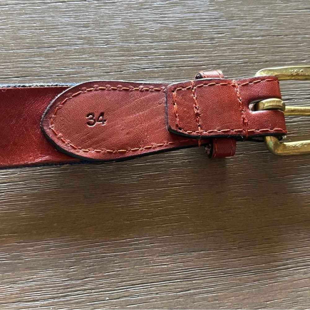 Hand-Stitched Needlepoint Boys Belt